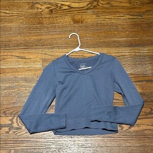 Women's Blue Long Sleeve Top